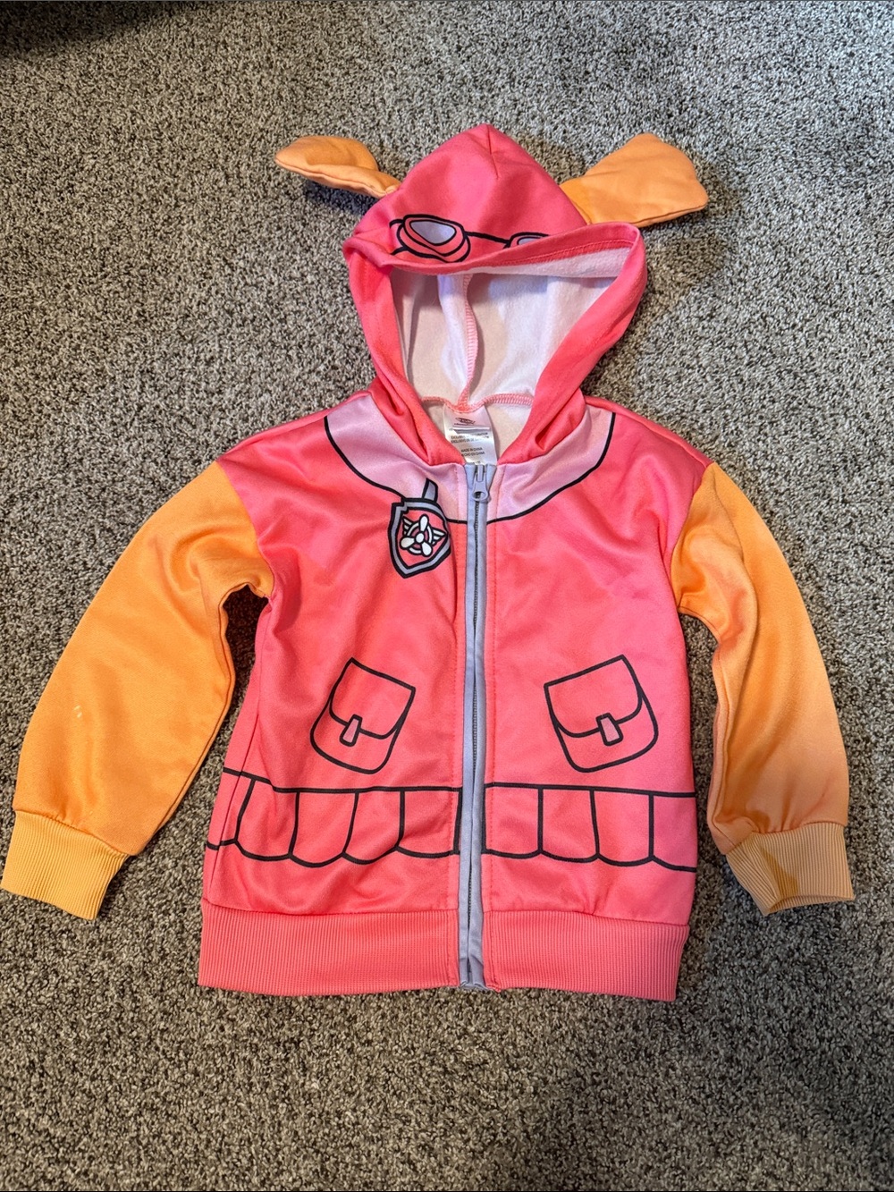 Paw Patrol Girls' Pink & Orange Paw Patrol Hoodie Costume Jacket